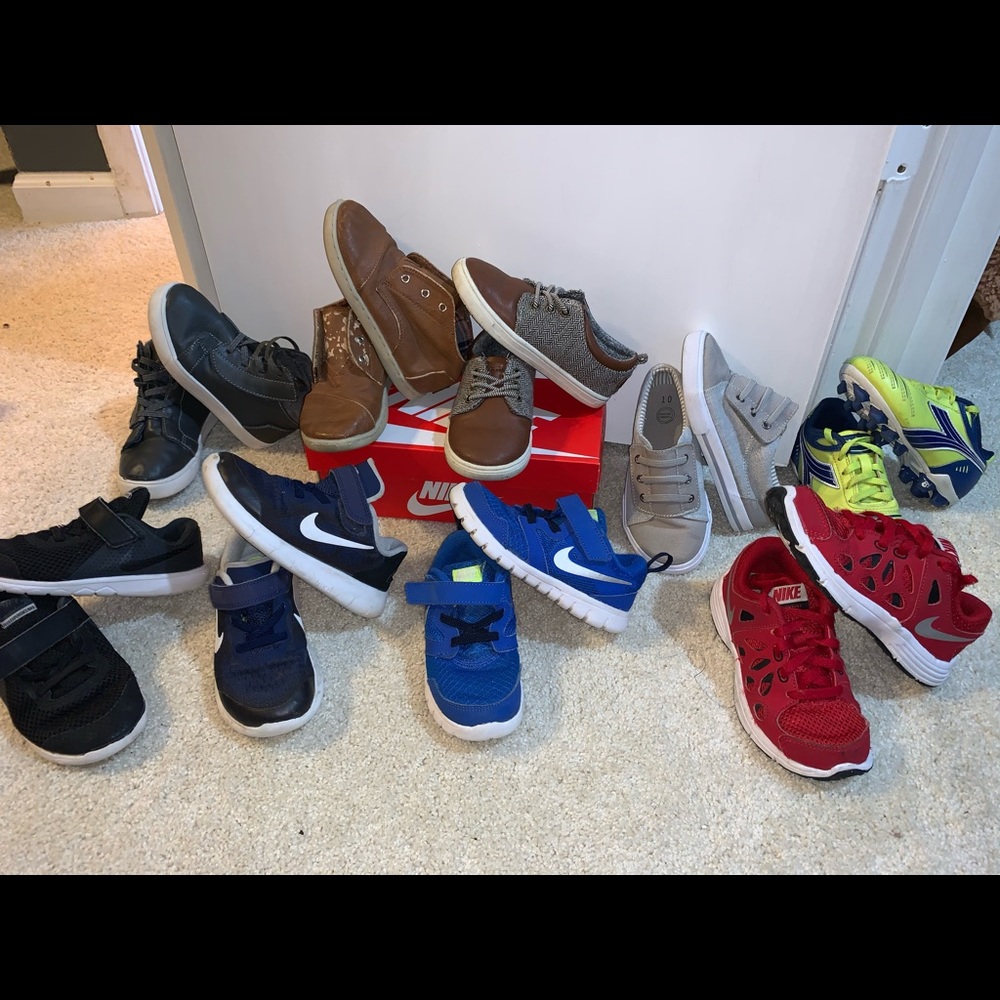 Toddler Boy size 10 sneaker lot (9 pair)